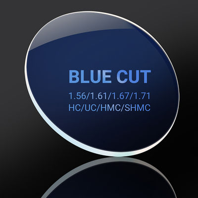 Resin Wholesale 1.49/1.56/1.60/1.67/1.74 Anti Blue Photochromic Blueblock Tinted Progressive Blue Cut Lenses