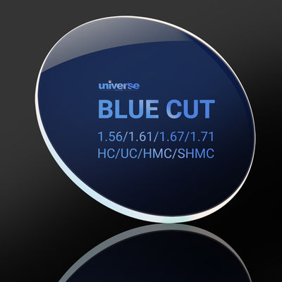 Resin Wholesale 1.49/1.56/1.60/1.67/1.74 Anti Blue Photochromic Blueblock Tinted Progressive Blue Cut Lenses