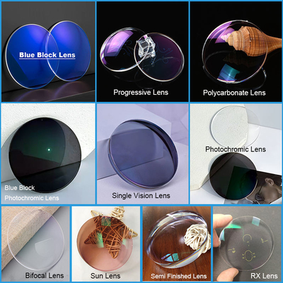 Anti-Blue Light Coated RX Optical Eyeglass Lenses 1.56 Index Single Vision
