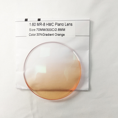 Chinese Optical Lens Manufacturer: MR-8 1.60 / 1.61 Tinted Gradient (30%) & Solid Color Eyeglass Lenses