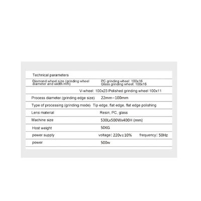 LE-400 Optical Lens Grinder, Lens Cutting Machine and Automatic Lens Edger